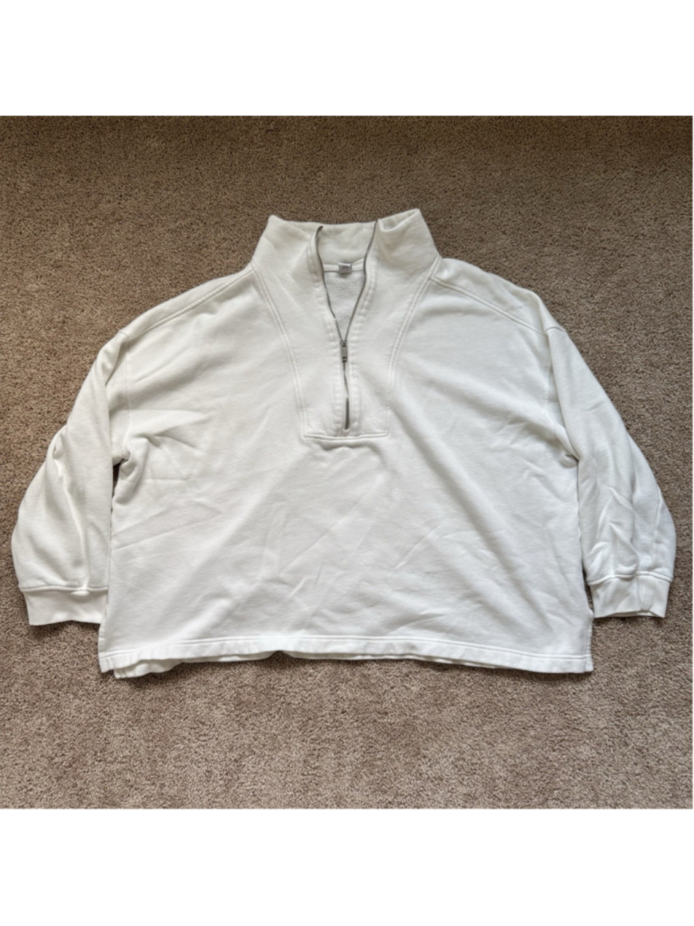 Old Navy Women’s White Quarter Zip Pullover Size 2XL